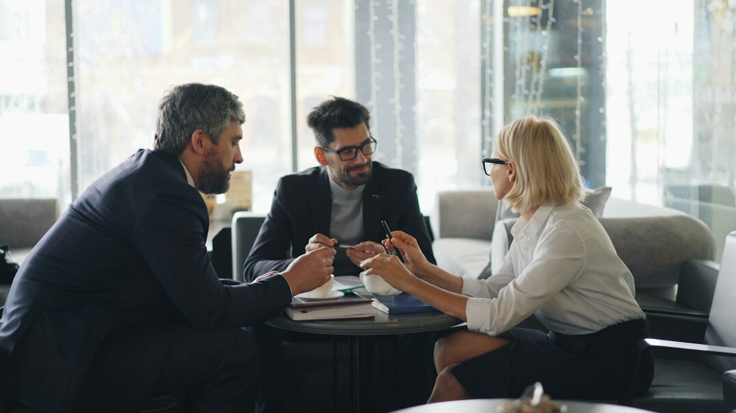 professional team meeting discussion