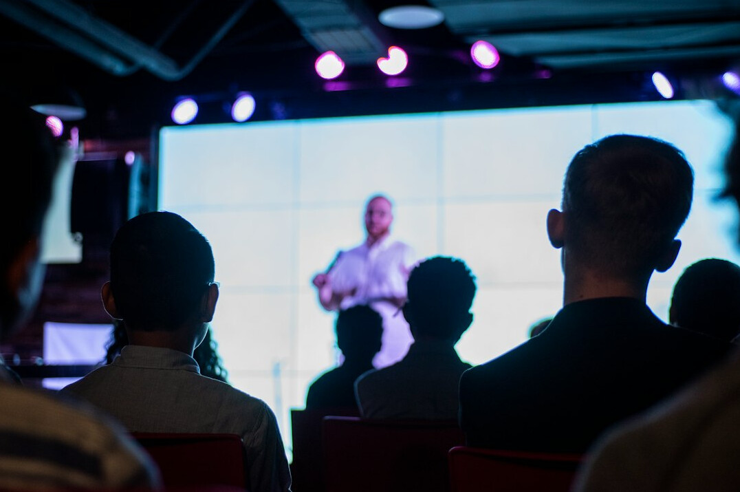 person giving presentation