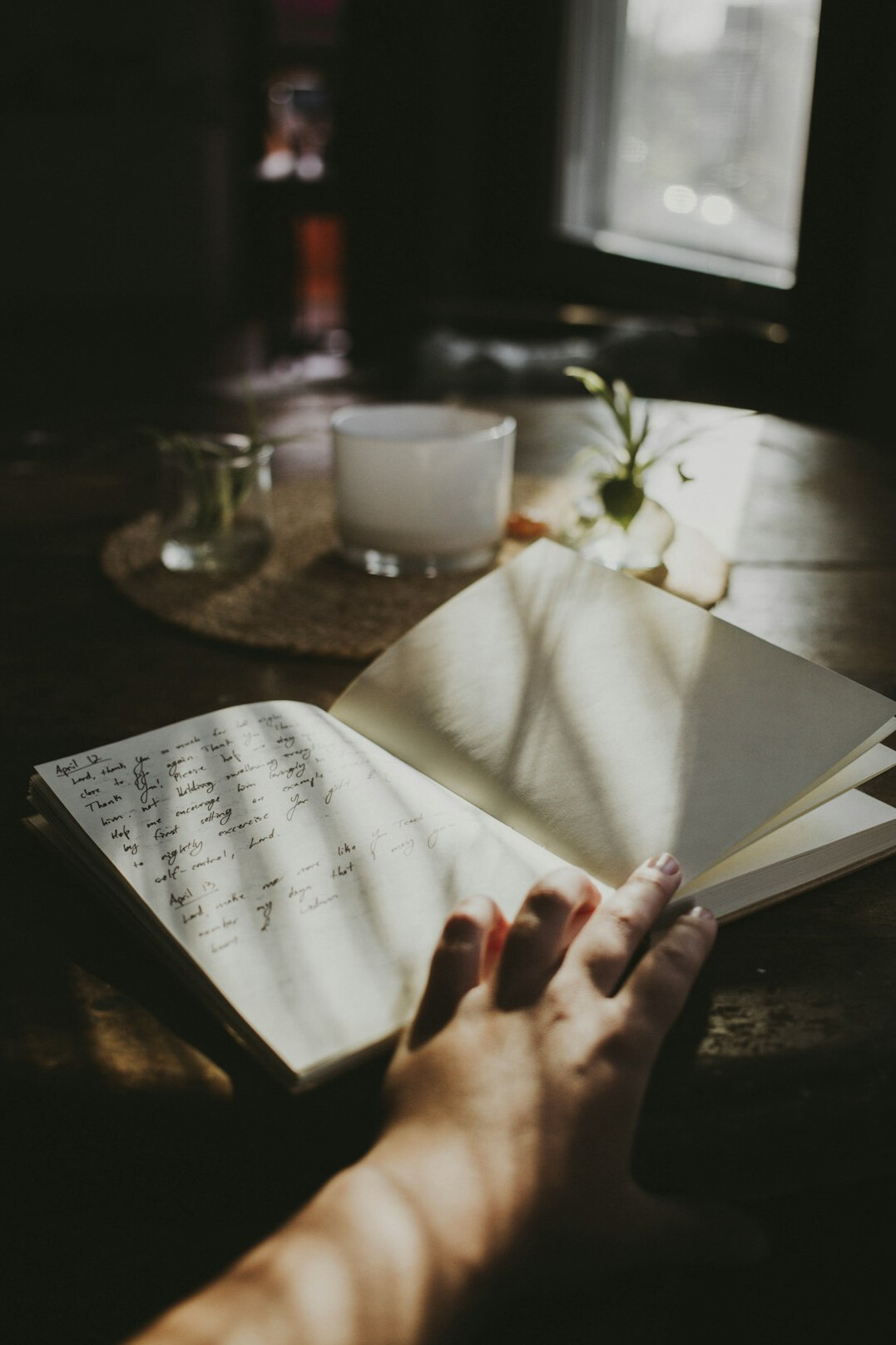 person journaling thoughts