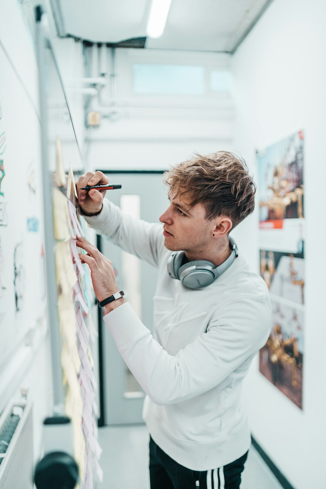 person exploring creative ideas